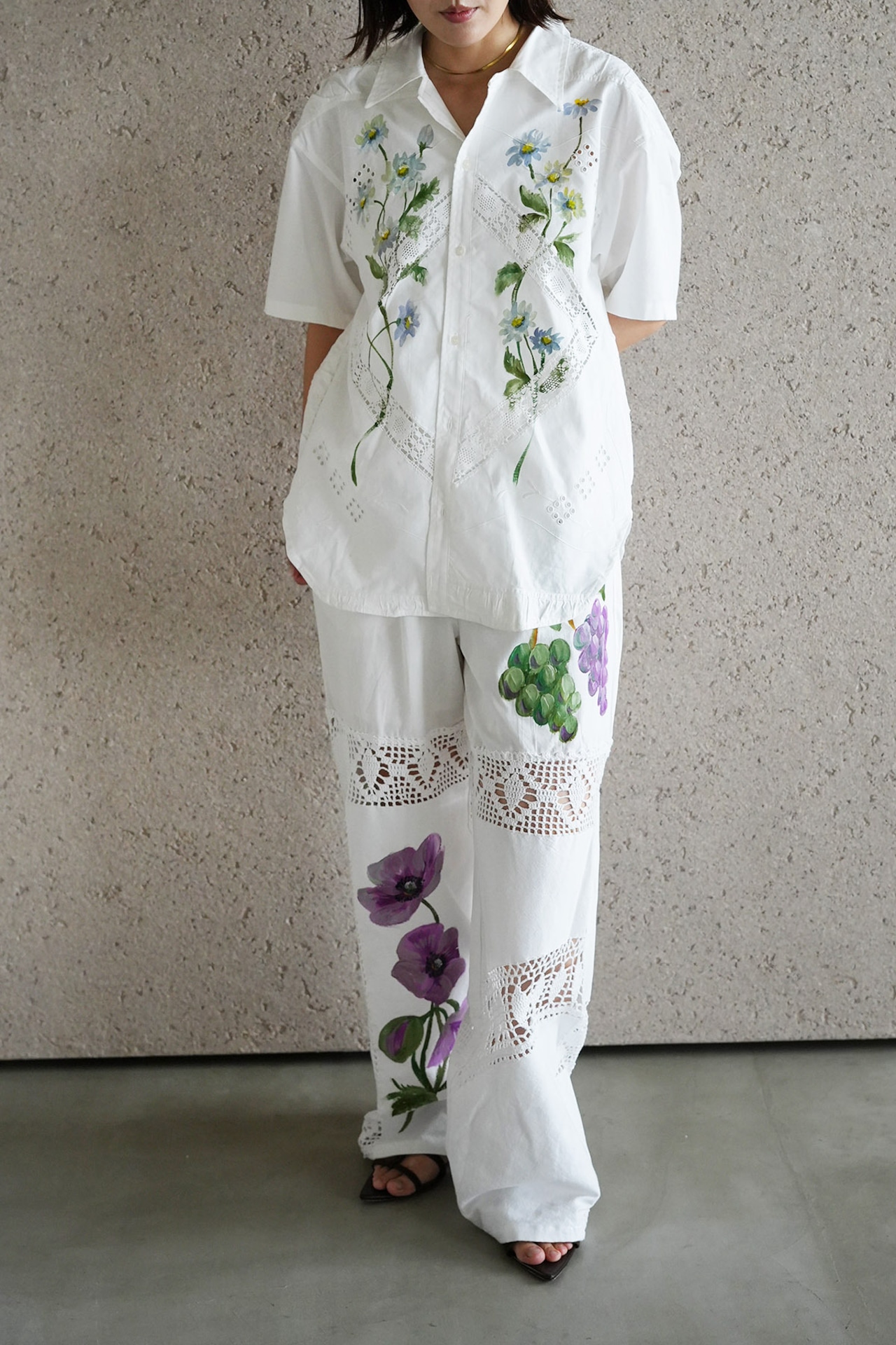 vintage lace pants grape