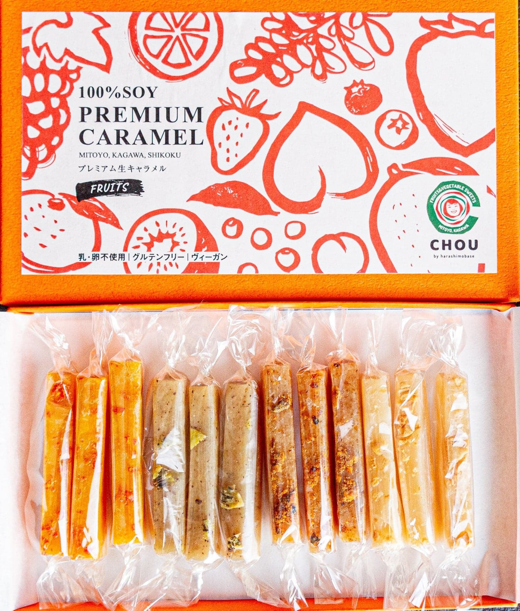 果物のヴィーガン生キャラメル 秋冬バージョン「山」のフルーツ