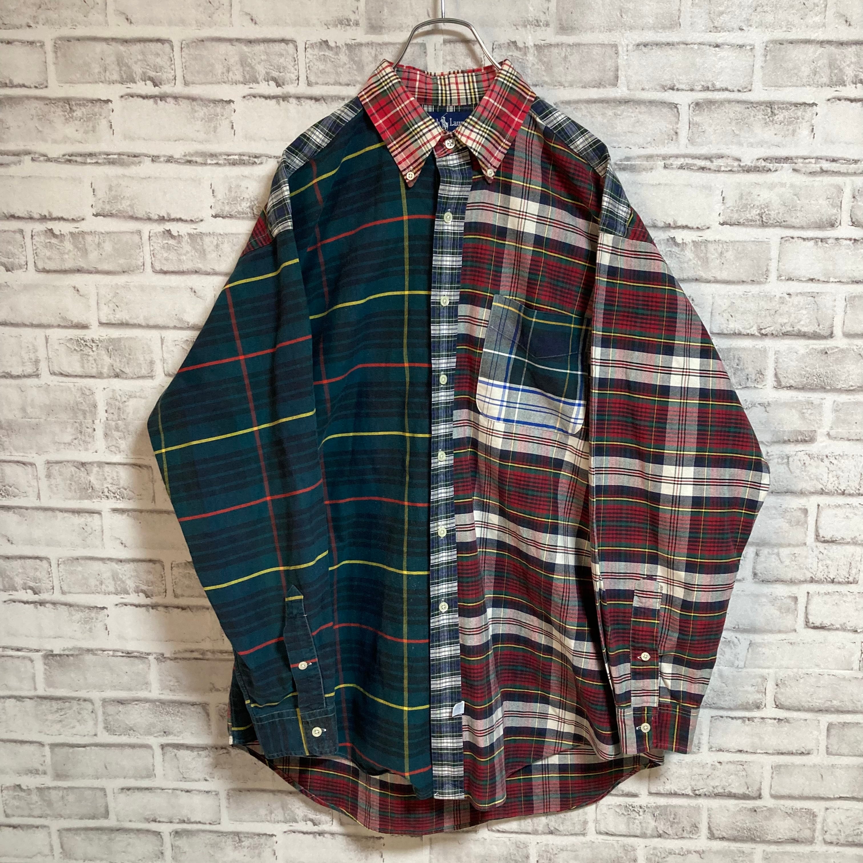 Ralph Lauren】L/S Docking Check Pattern BD Shirt XL相当 90s ラルフ ...