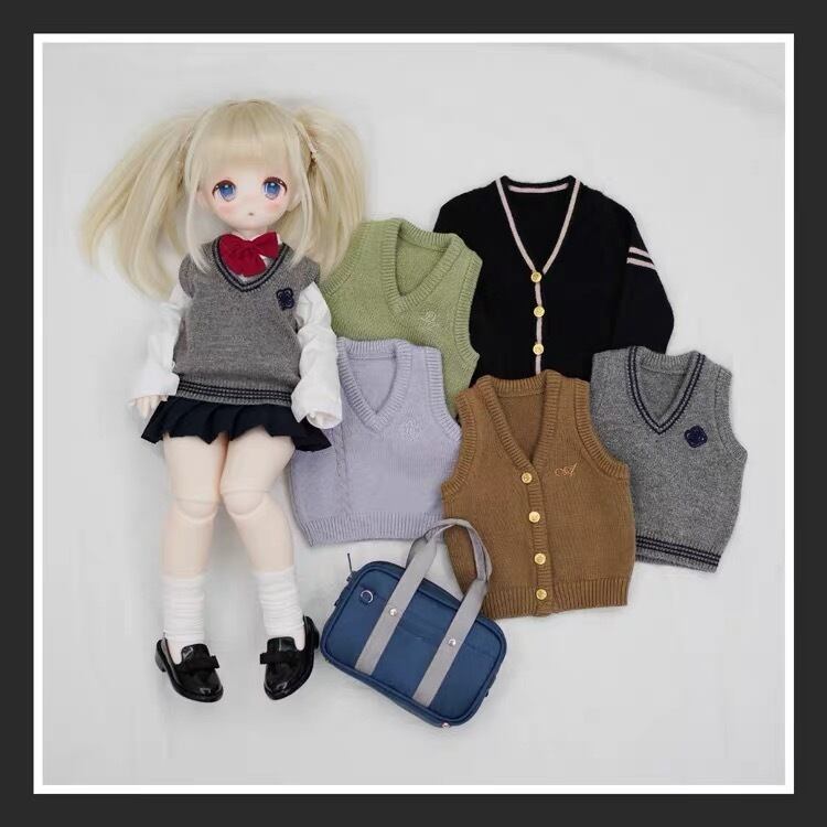 長袖 カーディガン トップス セーター 制服風 BJD 1/3 1/4 1/6 球体