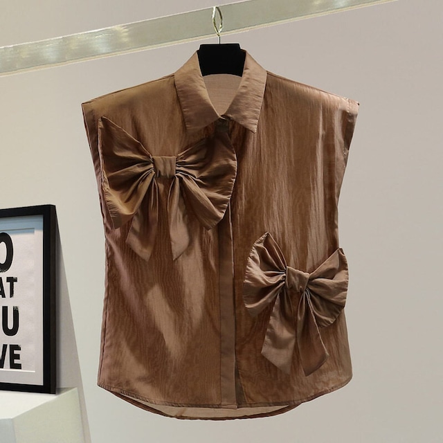 Ribbon sleeveless blouse　M2586