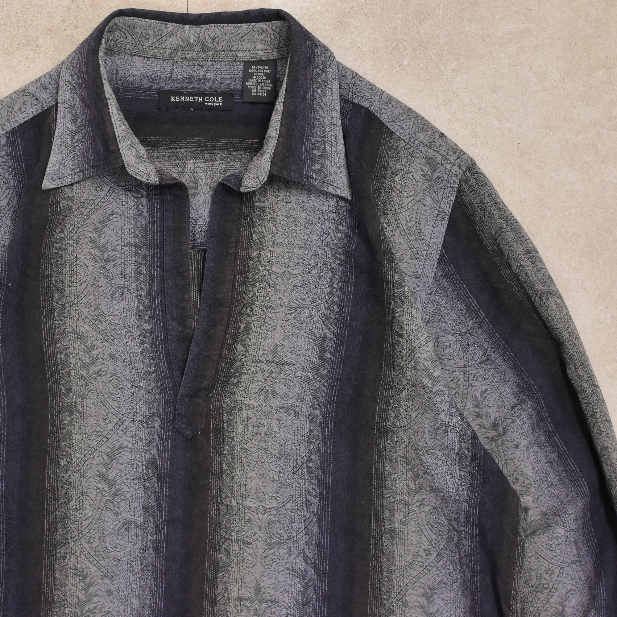 90s~ KENNETH COLE ombre stripe pullover shirt | 古着屋 grin 90s~ KENNETH COLE ombre stripe pullover shirt | 古着屋 grin