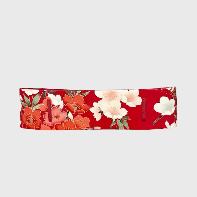 クロスオーバー帯ベルト(振袖より制作) Crossover Obi-belt(Made of Furisode Kimono)