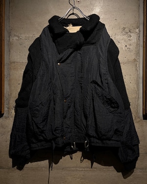 【Caka】80's Euro Vintage Detachable Sleeve 2WAY Design Loose Jacket