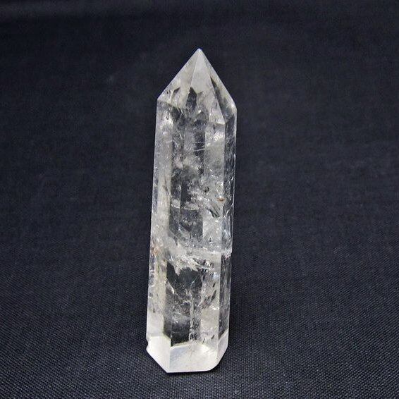 水晶 六角柱 ポイント 置物 一点物 142-10965