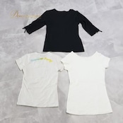 フラダンス 衣装 トップス まとめ売り 全3点 セット Tシャツ 黒 白 ピンク アロハスタンダード アビバーレ 練習 レッスン 伸縮 ストレッチ 花柄 半袖 かわいい Makalani Avivare ALOHA STANDARDS ブラック系 ホワイト系