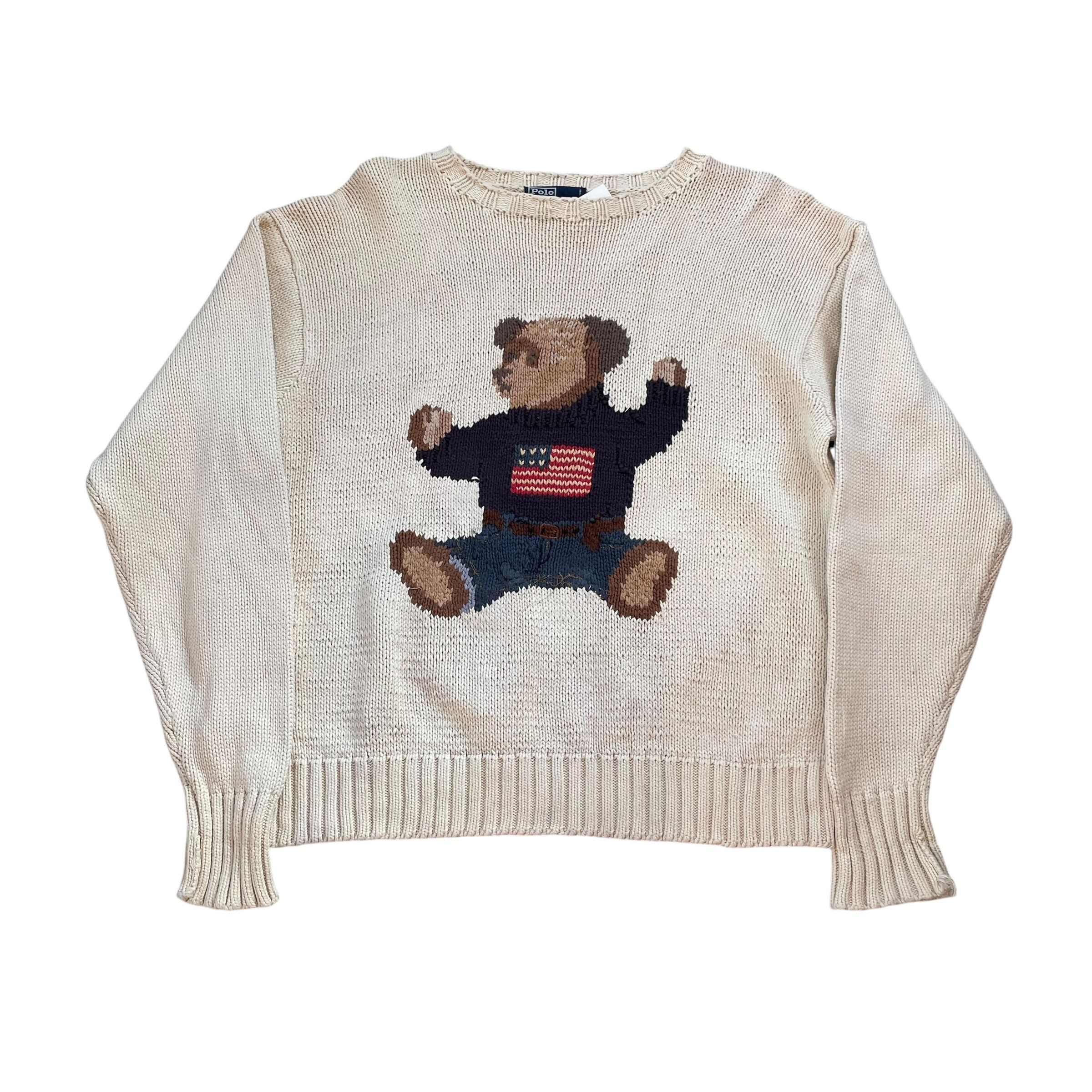 1990s POLO Ralph Lauren "POLO BEAR" Hand cotton knit