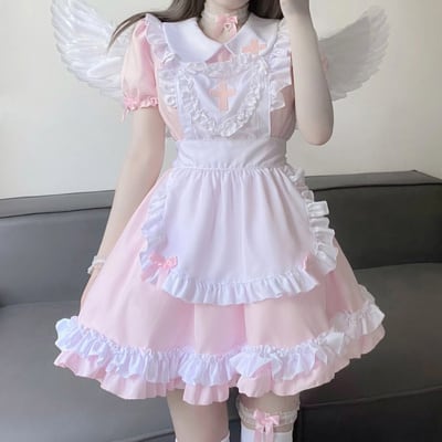 お客様レビューあり♡全3カラー 十字架付きメイドセット kos11 お客様レビューあり♡全3カラー 十字架付きメイドセット kos11