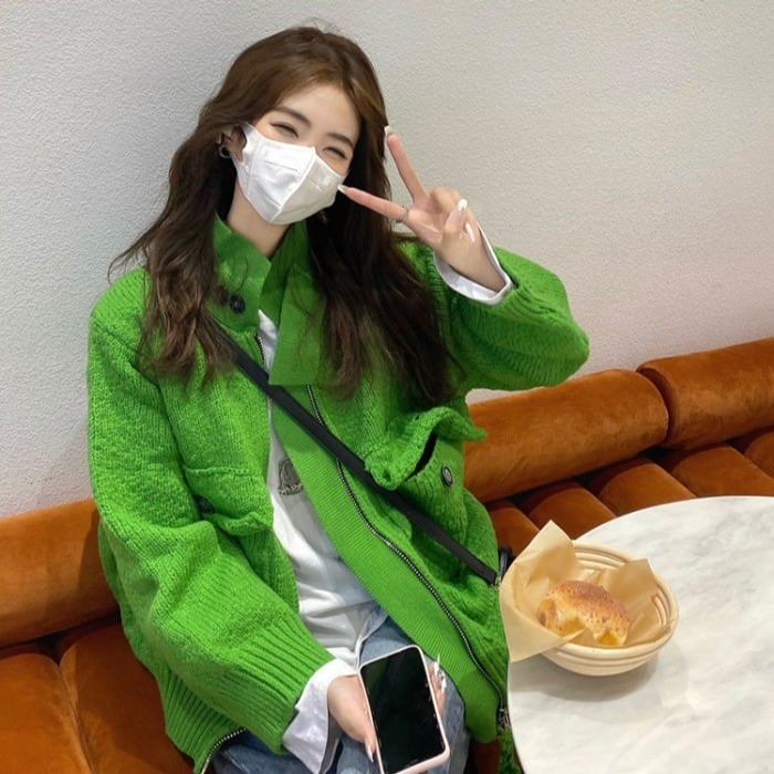 セーター オータムウィンタースタンダードスタイルニットカーディガンジャケット レトロ 秋物 冬物 1号婦人66750461294