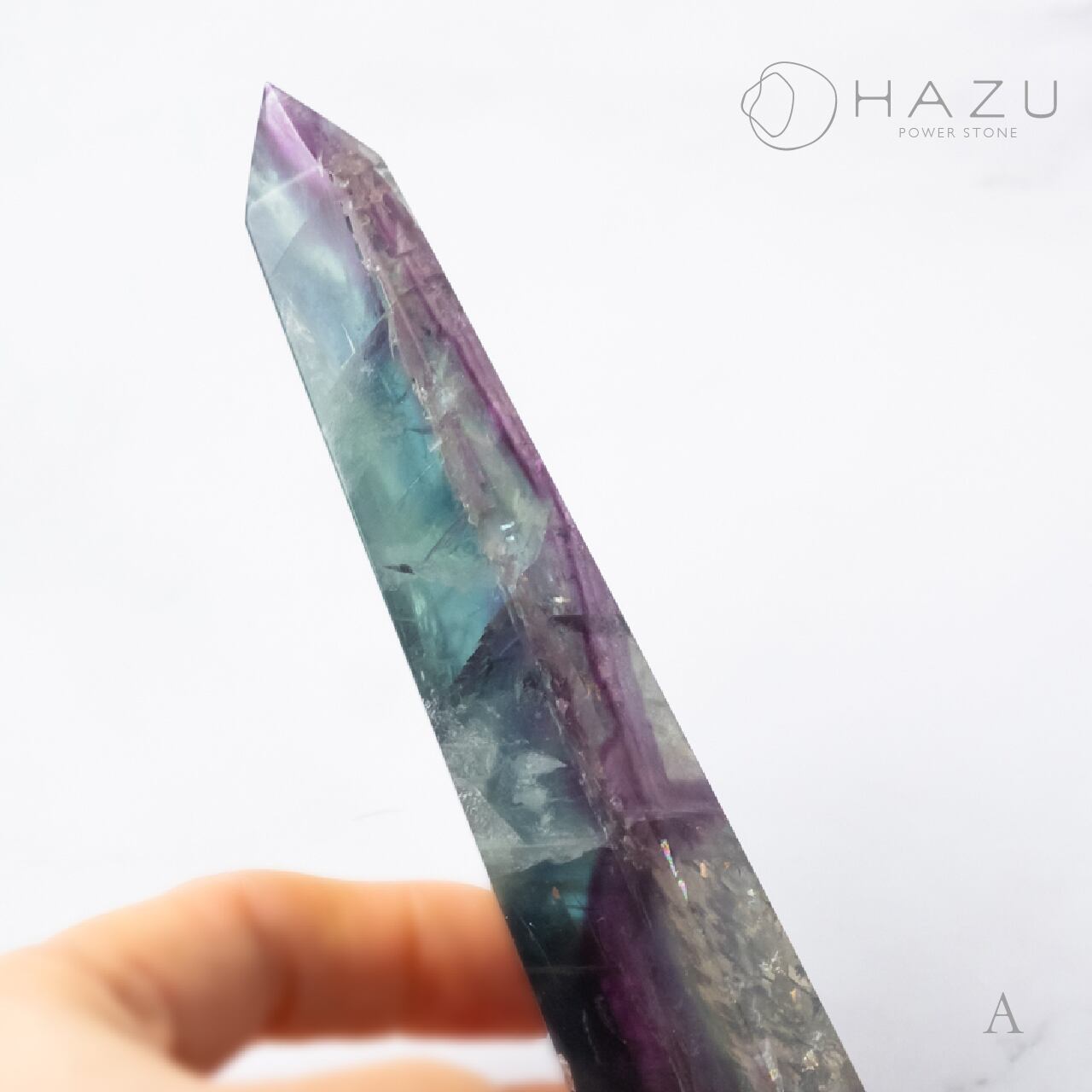 一点もの】虹入り透明フローライトポイントA | 天然石HAZU