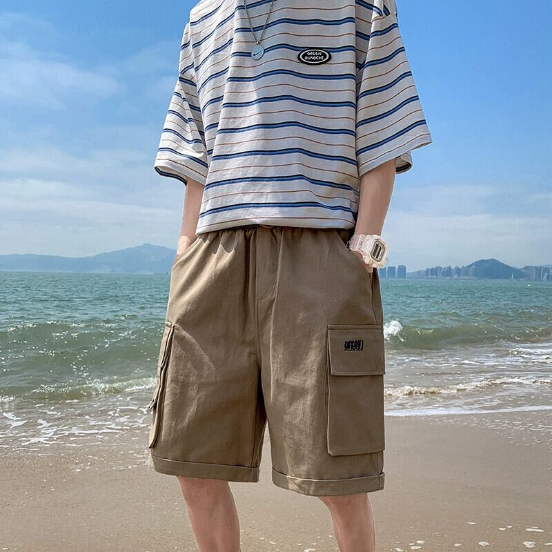夏マルチポケット中学生ツーリングカジュアルショートパンツ