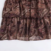 Paisley Chiffon Tiered Dress F0093