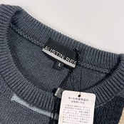 新品 タグ付き AUSTIN REED オースチンリード 切替 デザイン ニット セーター  L/グレー系 メンズ