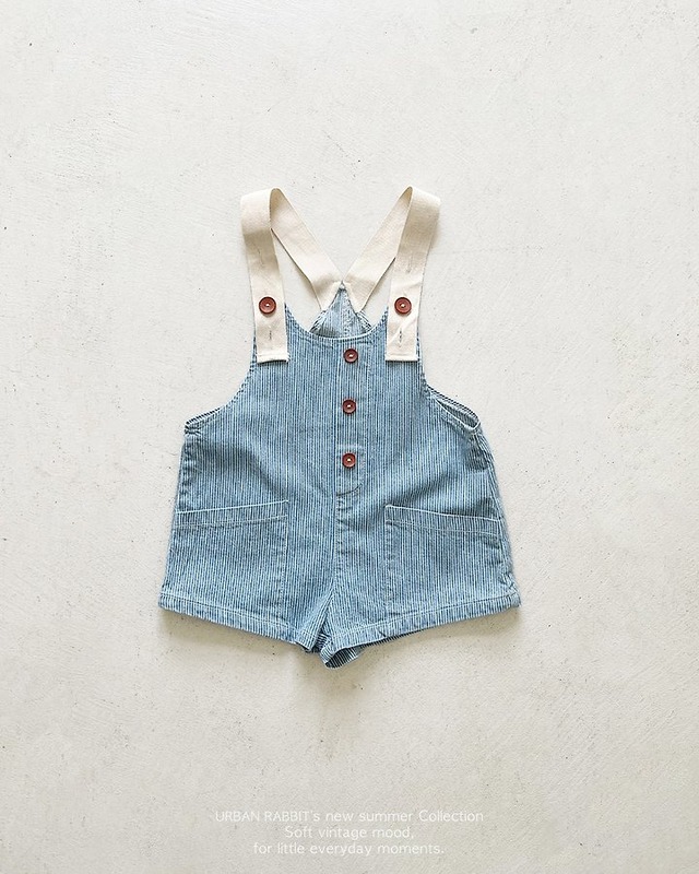 【取寄】urban rabbit｜denim short suspender pants｜デニムショートサスペンダーパンツ｜XS-JM｜kids&jr｜26 summer 2nd