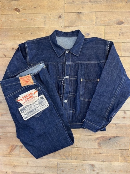 SUGAR CANE Super “Denim” Collectibles #08 13.5oz. BLUE DENIM BLOUSE “S1943” MODEL SC19008T(T-BACK)