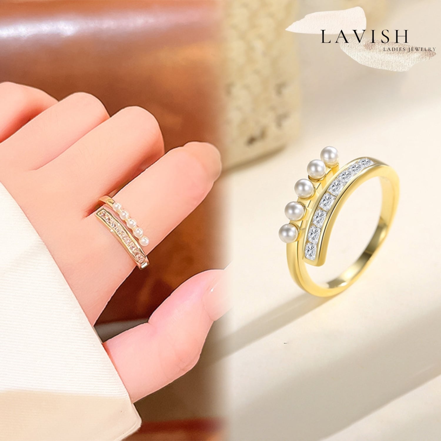 CZパールデザイン リング レディース 指輪 ring