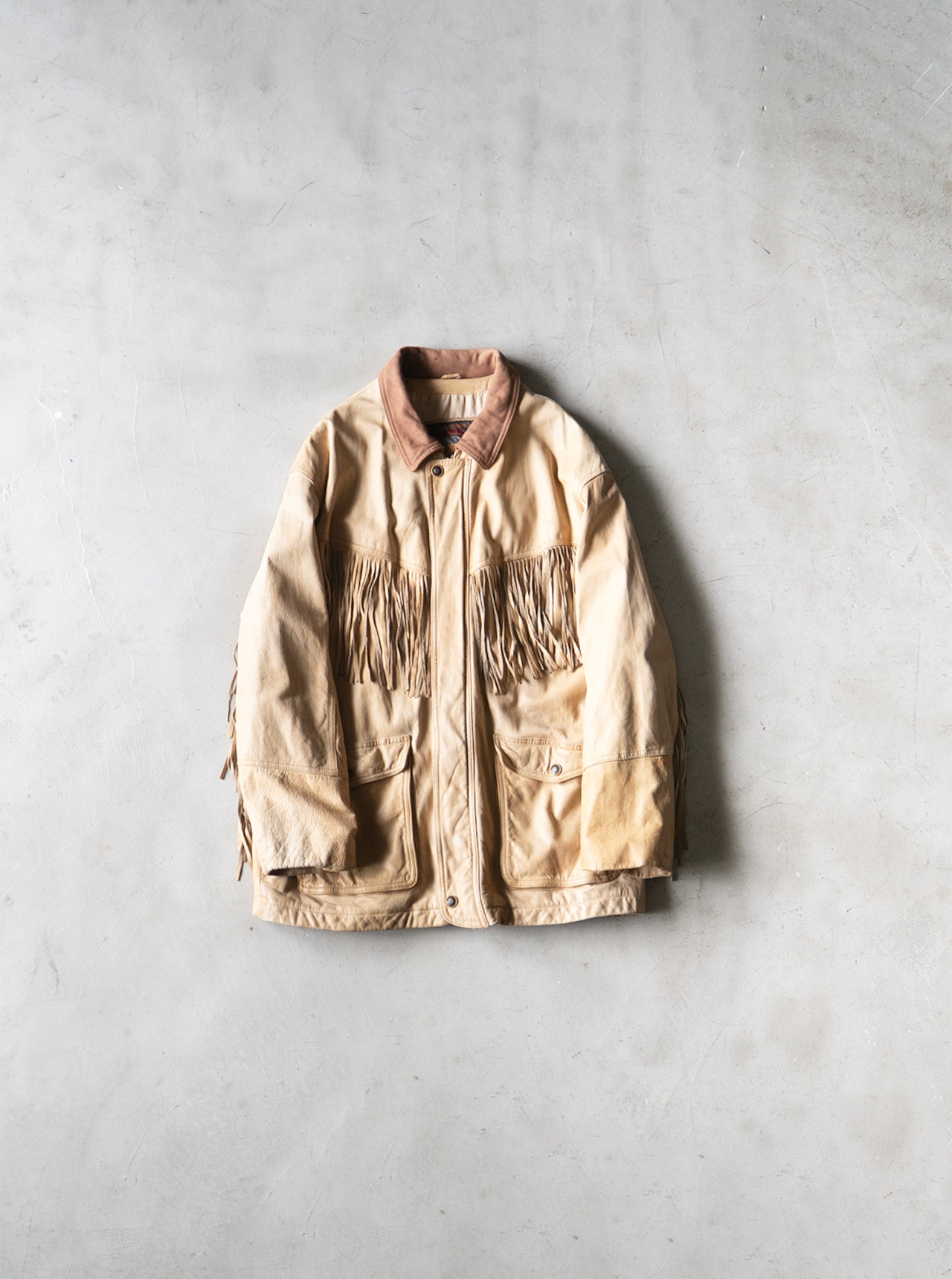 "Adventure Bound by WILSONS" '90s vintage Fringe Leather Jacket