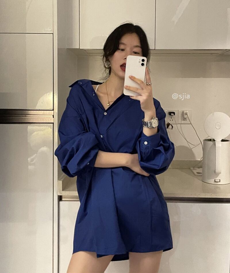 シャツ 薄手ジャケット サマールーズスタイルトップス ロング 夏物 ブラックストロベリース37738454206