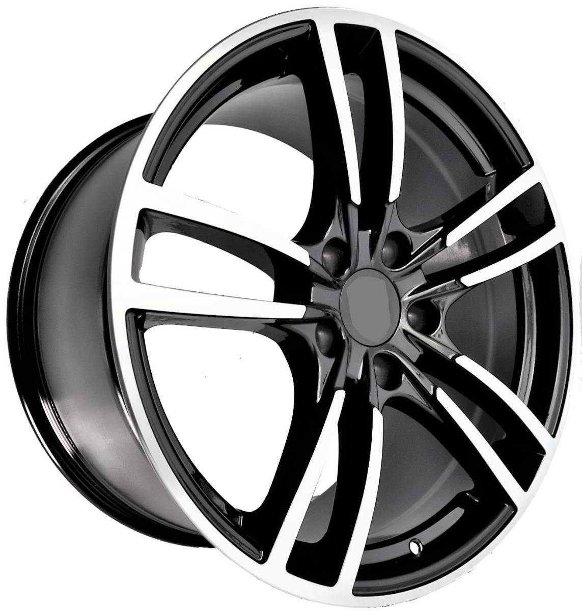 ポルシェ　パナメーラ　21インチ アルミホイール 1本 ブラックポリッシュ 21インチ 2019 Style Staggered Black ホイール ( 4本セット