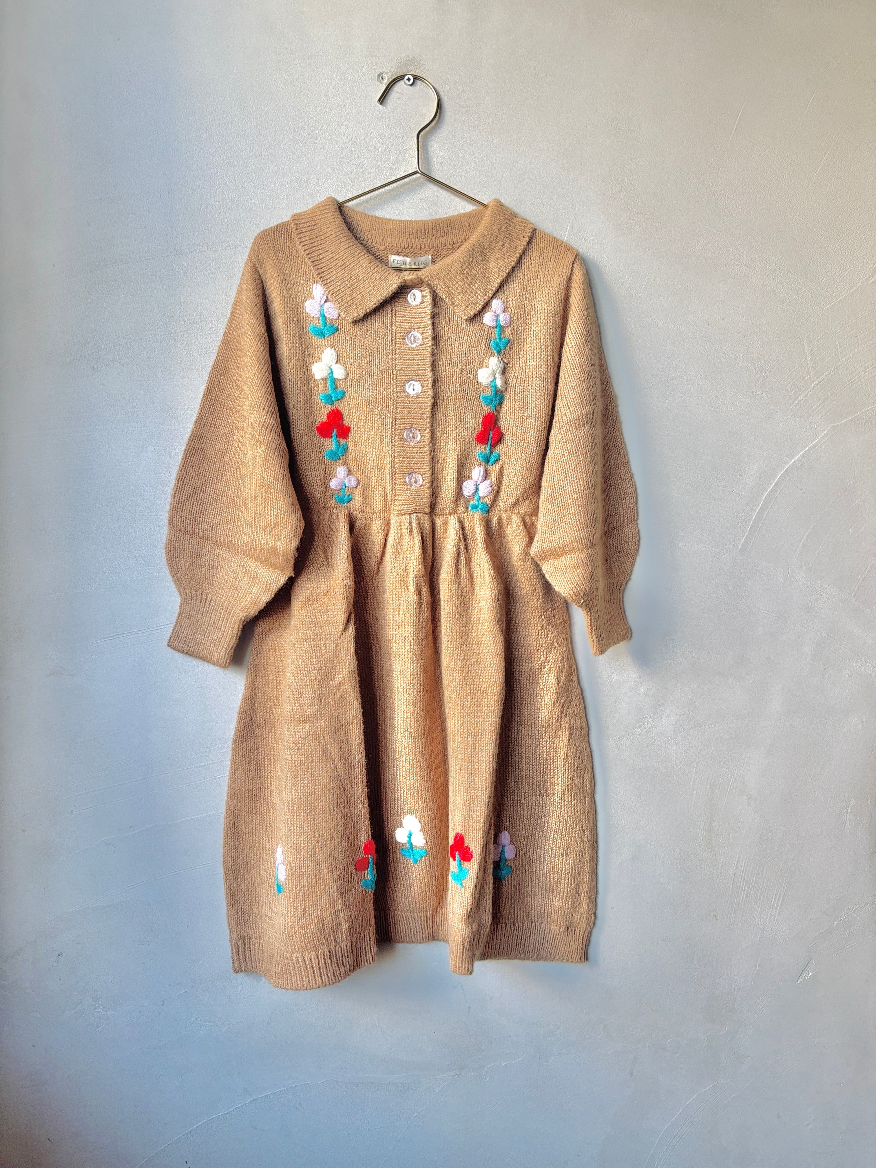 【 FISH & KIDS】NOTO charity family sale LACE KNIT ONE PIECE