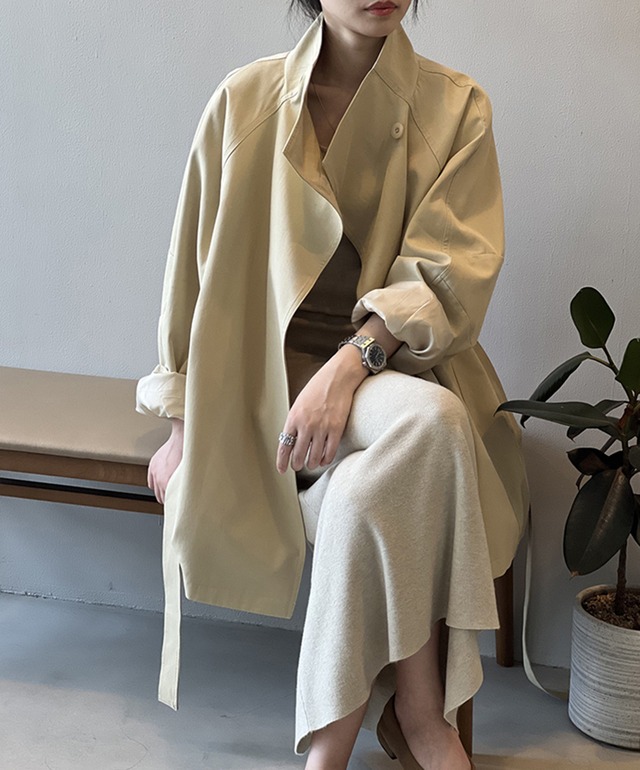 エフォートレスショートトレンチコート 2color A0639