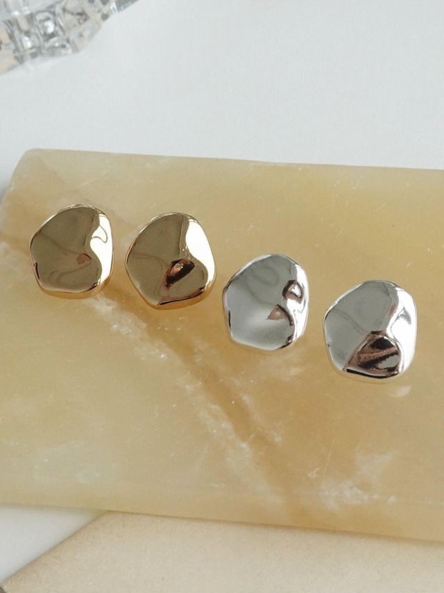 Organic Pebble Stud Earrings
