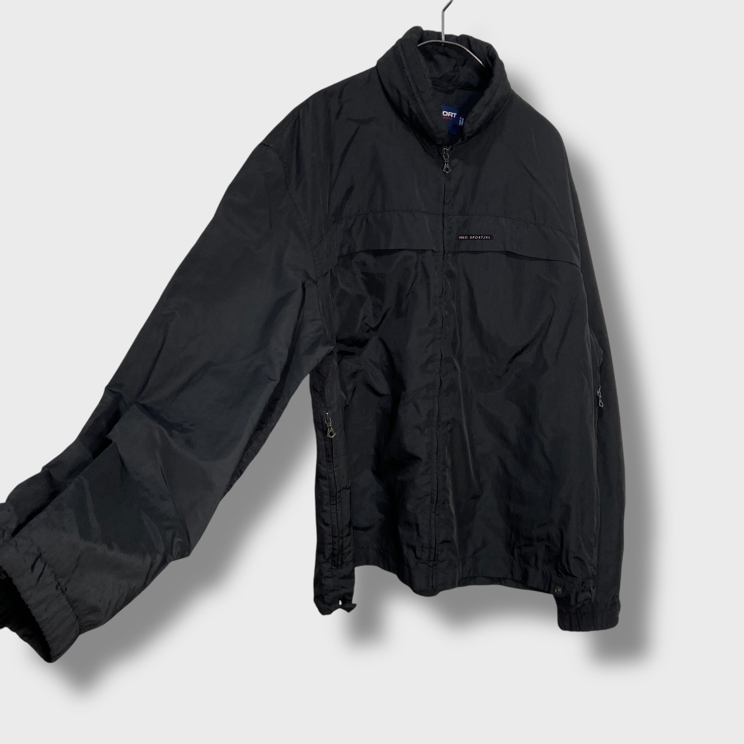 90s ポロスポーツ ナイロンジャケット ラルフローレン ブラック L