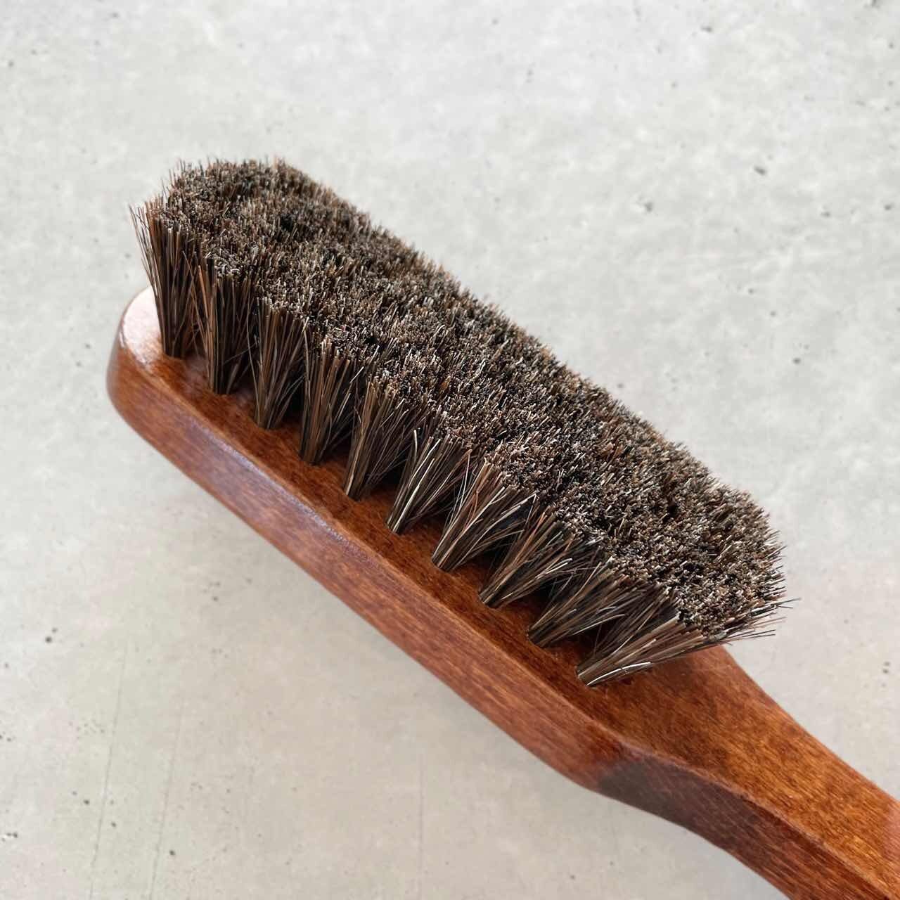 クロスブラシ|馬毛 牛革紐 おしゃれ