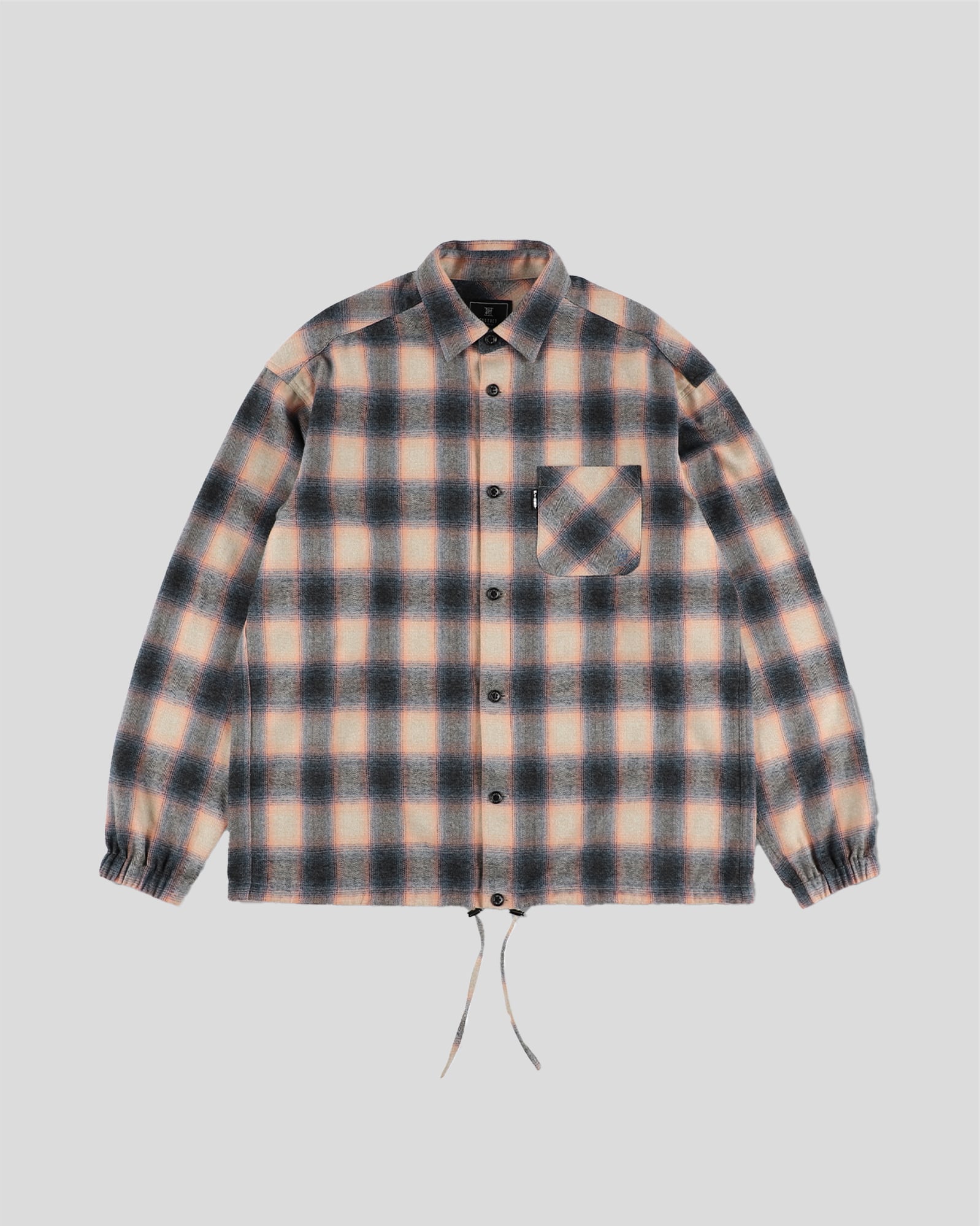 OMBRE CHECK SHIRTS JACKET PINK