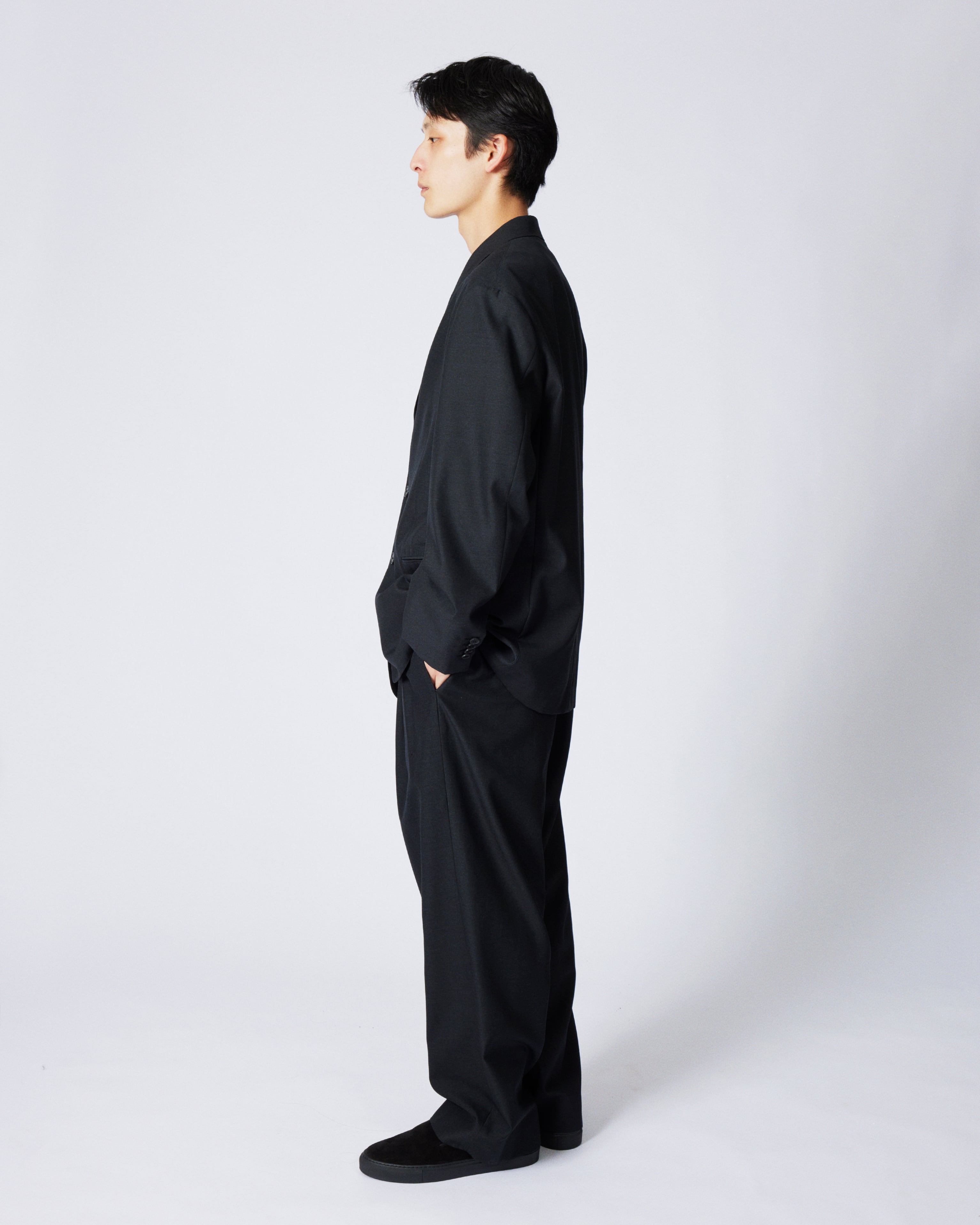 A.PRESSE for everyone Wool Gabardine Jacket & Wide Trousers