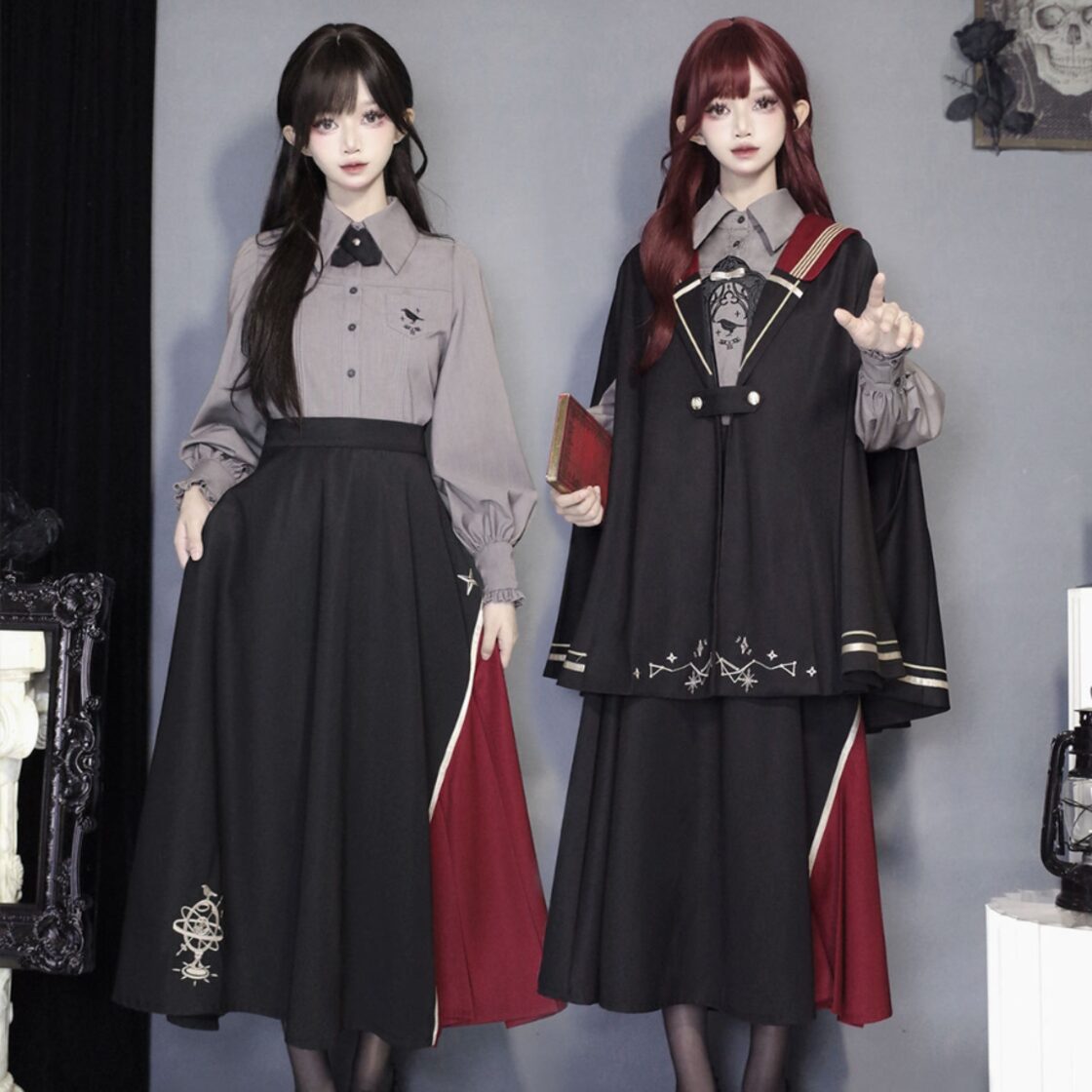 SEASONZ ゴスロリ ロングスカート バイカラー ハリポタ風