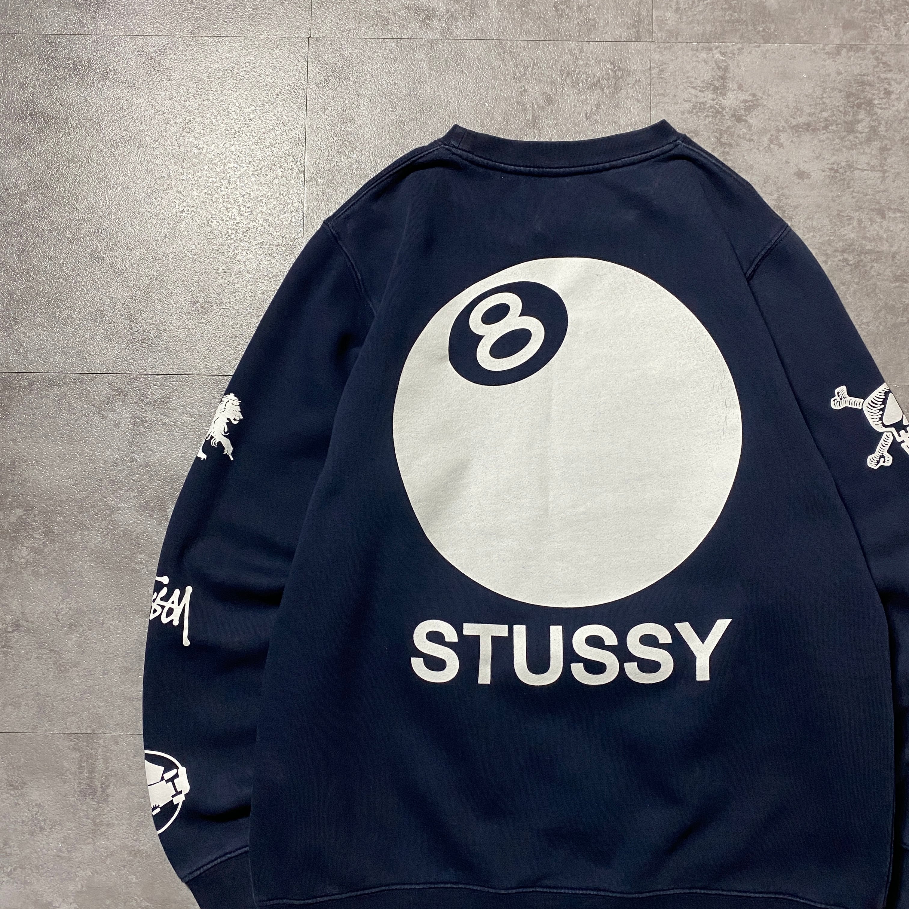stussy ステューシー ランダムロゴプリント 8ボール バックプリント