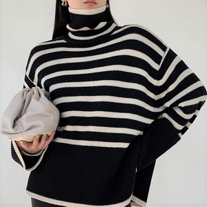 ボーダータートルニット T0111