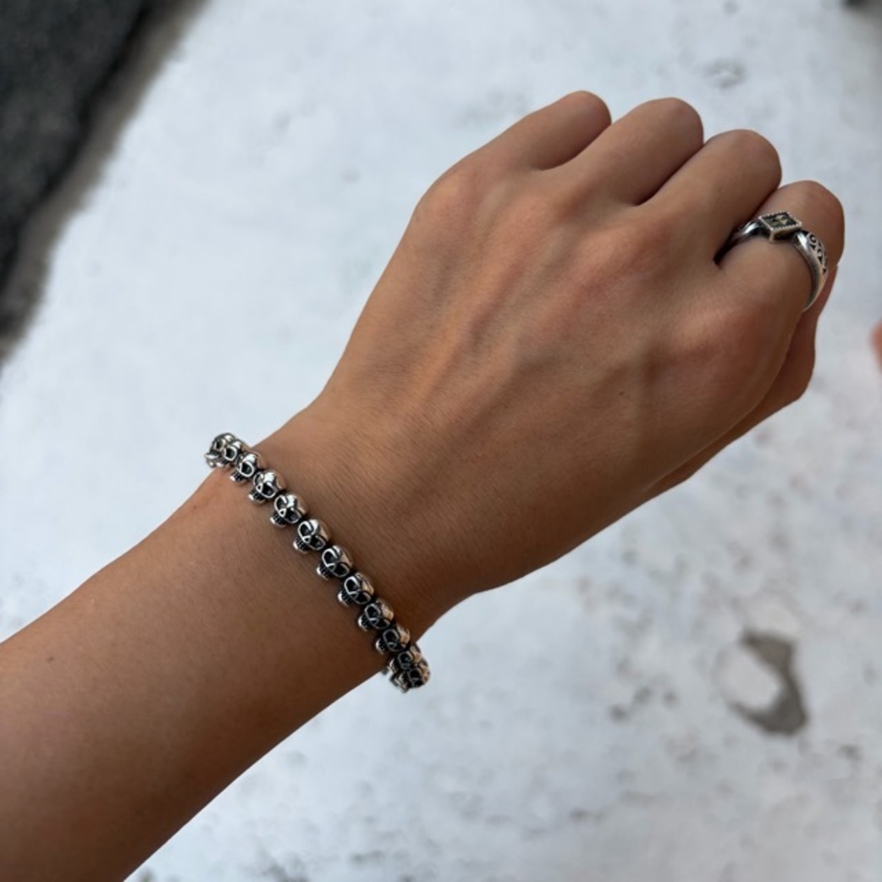 TOPANGA Jewelry　Silver Skull Bangle　シルバースカルバングル　ブレスレット　シルバーバングル　　バングル　スカル　骸骨　Bangle 　S925