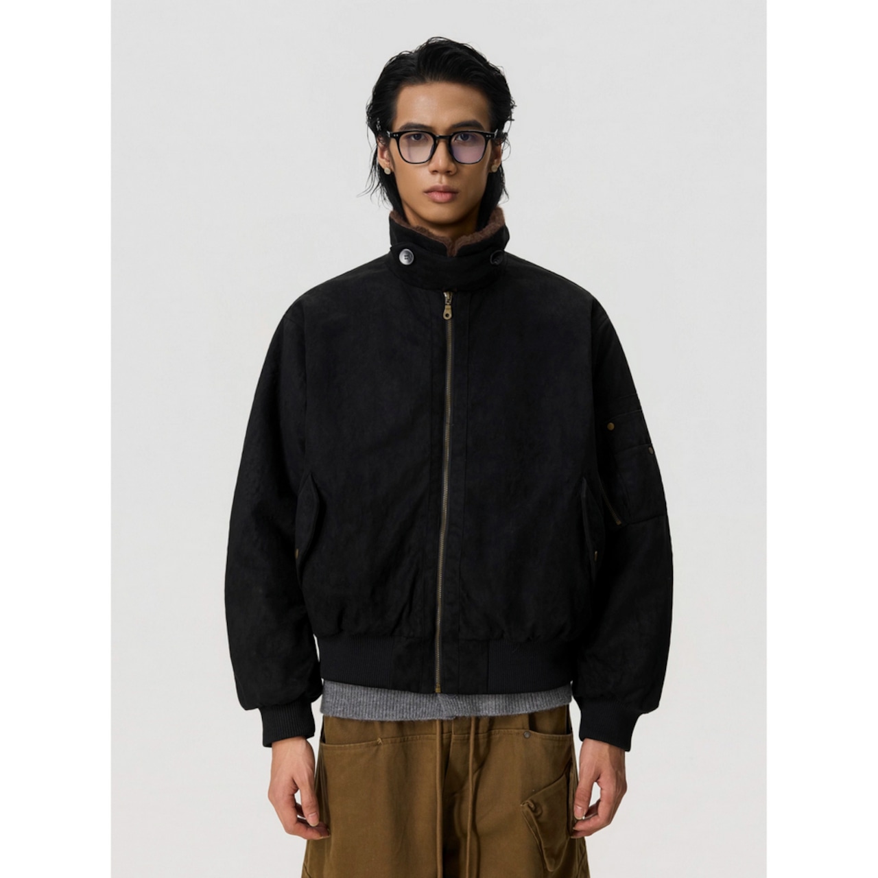 ストリート スエード中綿ジャケット T1928