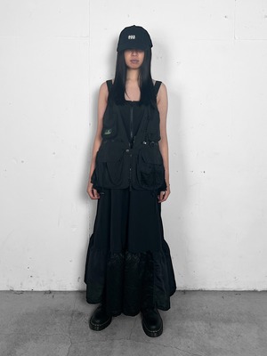 "再構築" Fisher×Military Maxi Dress