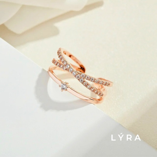 ジルコニア リング ジルコニアスワールリング | LYRA（ライラ） | 金属アレルギー対応