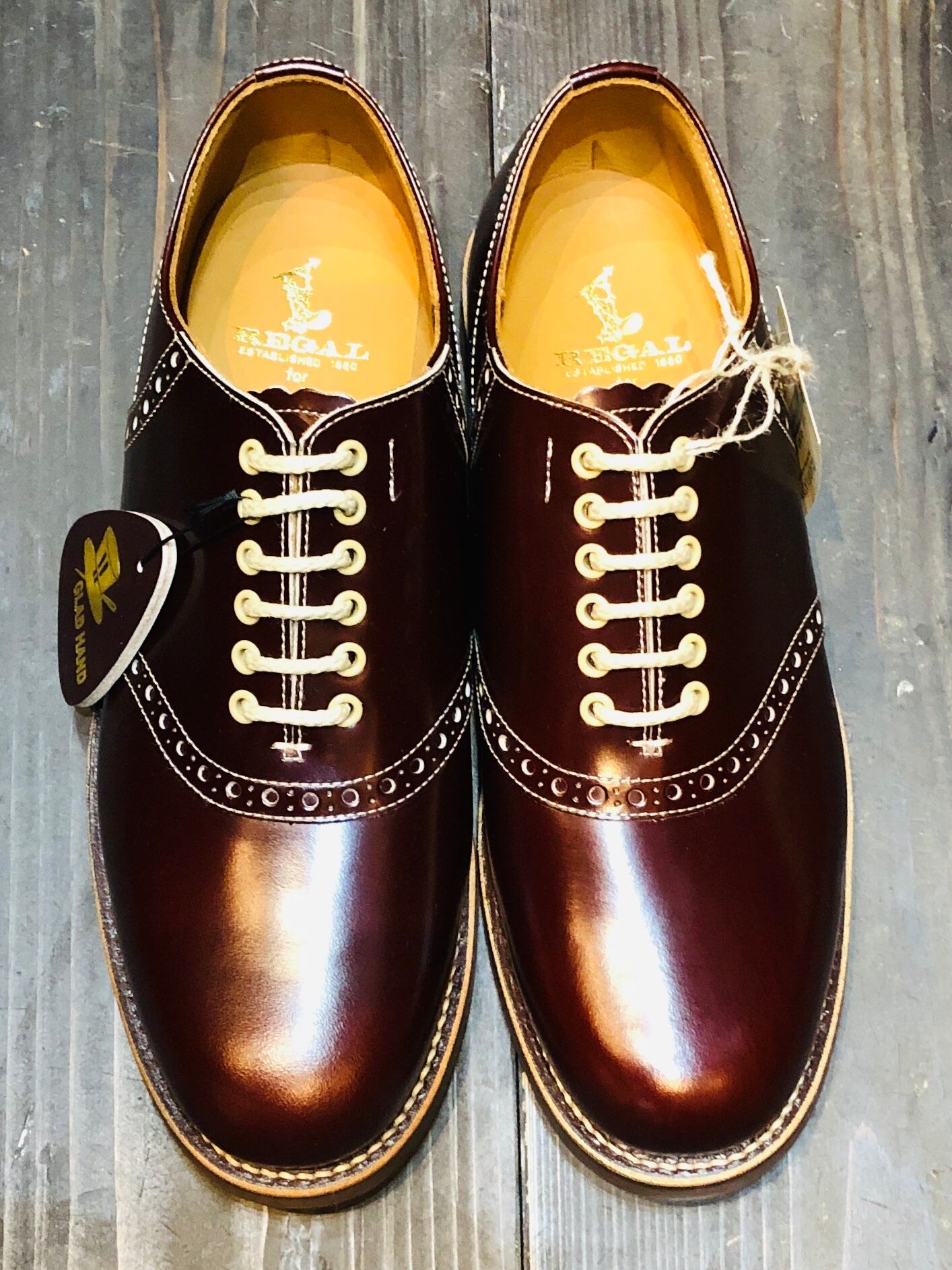 GLAD HAND】 グラッドハンド GLAD HAND × REGAL SADDLE SHOES (BROWN