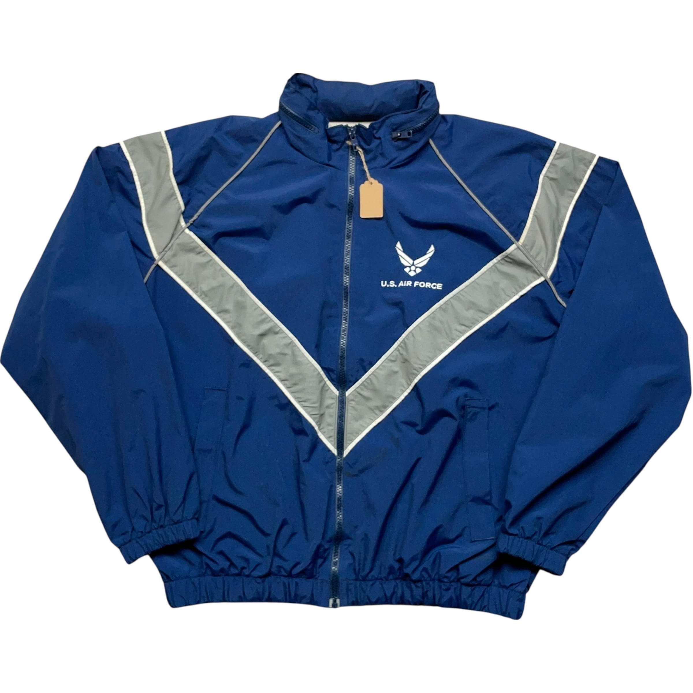 《M SHORT》 U.S.AIRFORCE アメリカ空軍 トレーニングジャケット ナイロンジャケット ミリタリー ネイビー no.9225