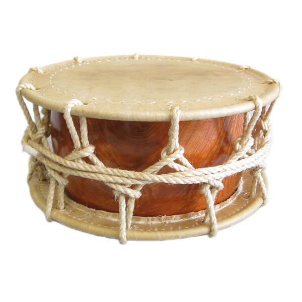 締太鼓 ひも締め 完成品 並附 目有材くりぬき胴 国産牛皮 | 中島屋太鼓