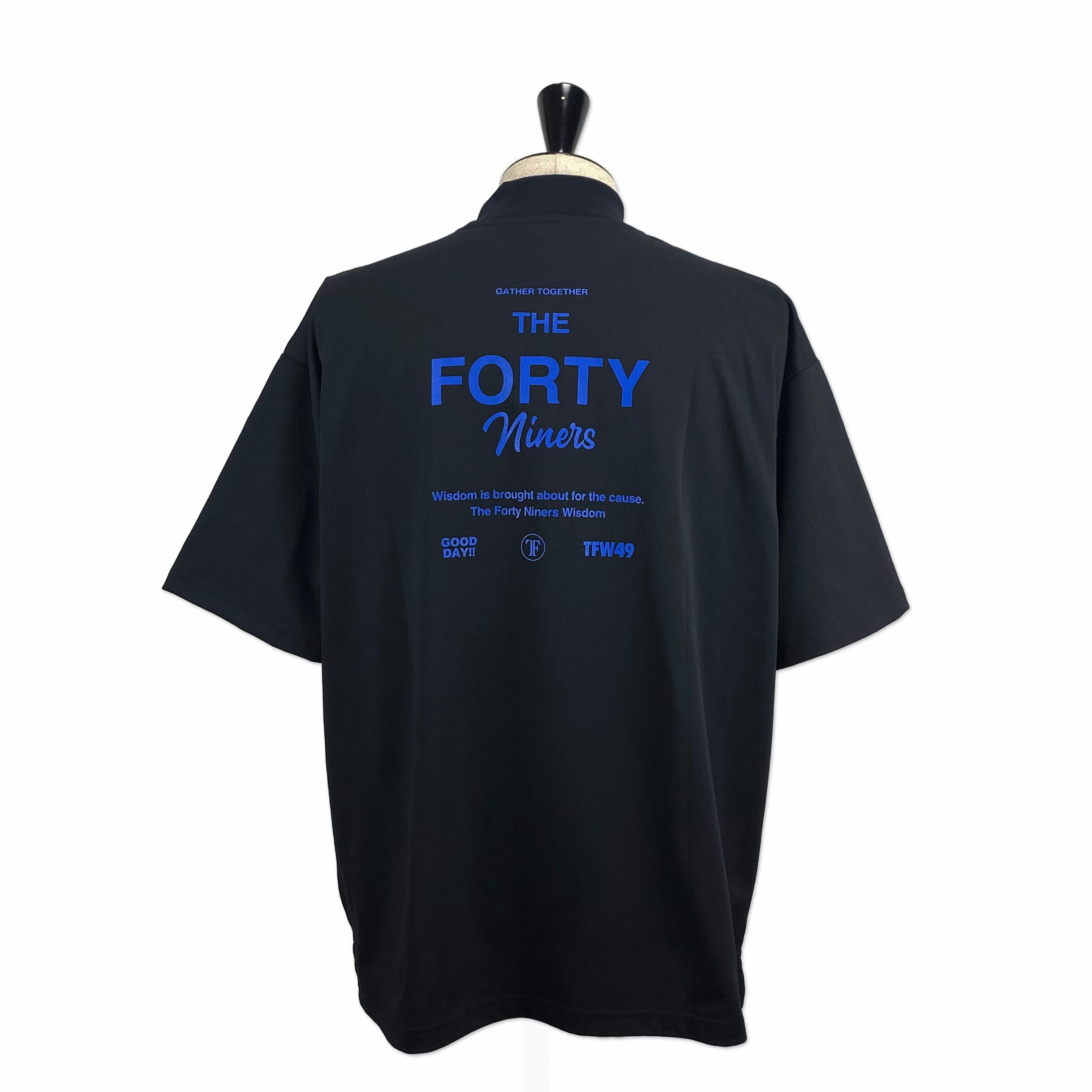 TFW49】《MEN'S》HALF MOCKNECK TEE (BLACK) | Sandy GOLF