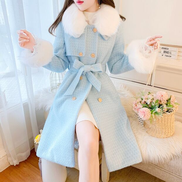 2カラー 】チェック 水色 コート アウター 【3カラー】白 ピンク 赤