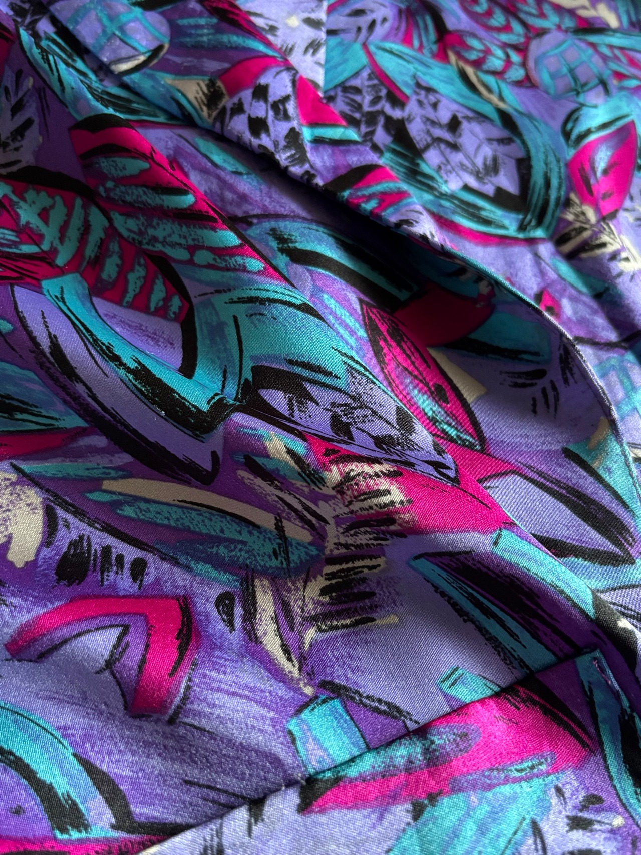 art print shawl collar shirt jacket-5194-9