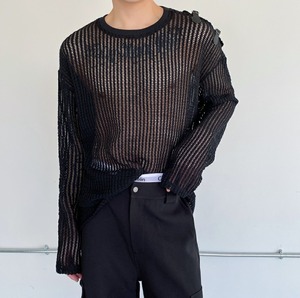 SEE-THROUGH LONG SLEEVES TOP / GOTHIC ARMS