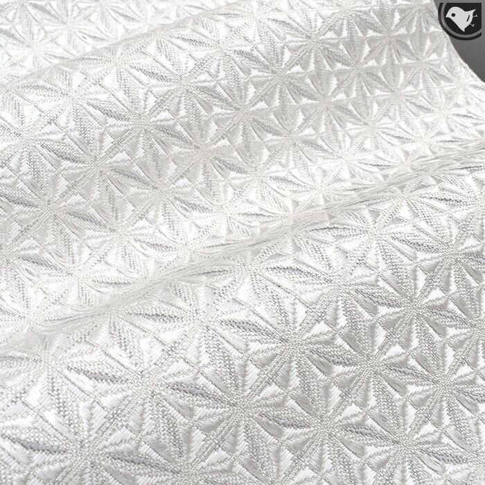 名古屋帯]西陣織老舗機屋 謹製 切子七宝 経浮かし錦織 八寸帯 正絹  