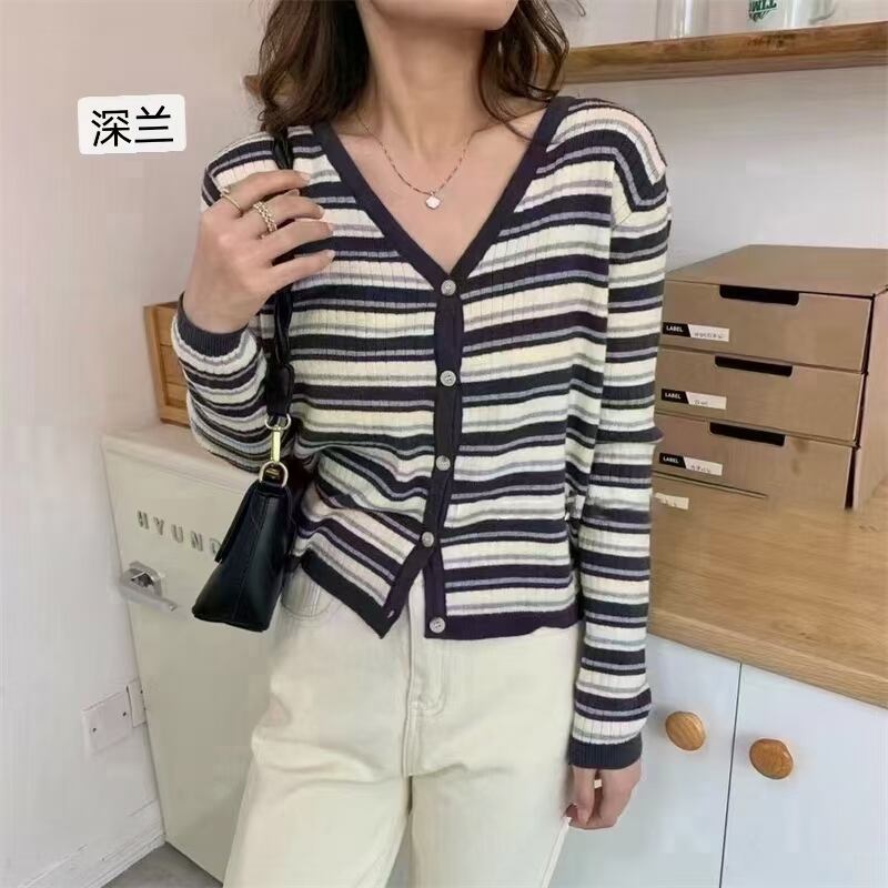 ボーダーニットカーディガン　AJ12541-755