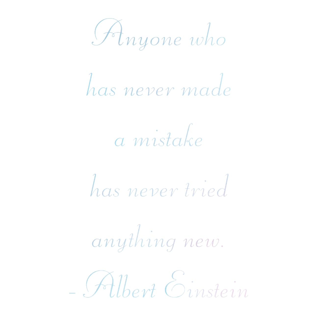 ウォールステッカー アインシュタイン 名言 空ピンク 光沢 Anyone who has never made a mistake 英語 英字 北欧 38 x 60cm スプレーアート