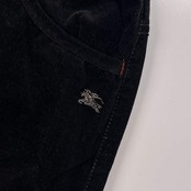 90s BURBERRY BLUE LABEL バーバリーブルーレーベル コーデュロイ タイト 膝丈 スカート 36/ブラック レディース 三陽商会 ビンテージ