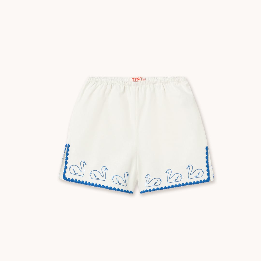 TINYCOTTONS / Swans Linen Shorts