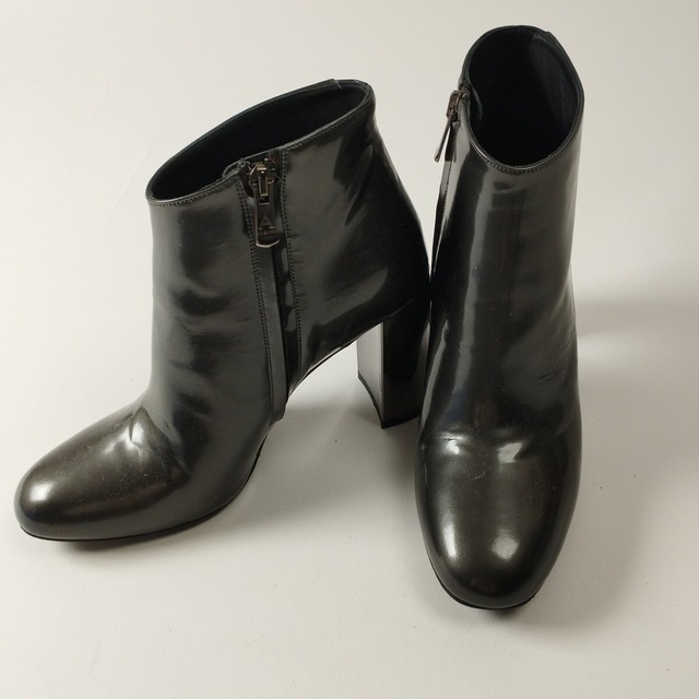イタリア製 ALBANO レザーシューズ　エナメルショートブーツ